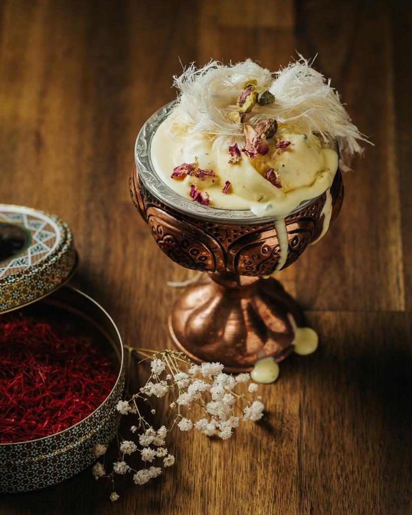 Bastani sonnati – saffron-pistachio ice cream